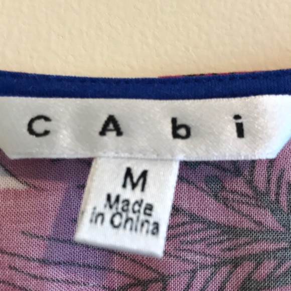 EUC CAbi Hot Pink and Blue Top - Picture 3 of 6